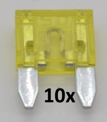 KFZ Mini-Flachstecksicherungen 20A (10 Stck)