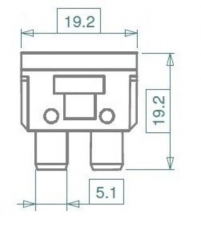 Standard KFZ-Flachstecksicherungen 3A ISO 8820-3 (20 Stck)